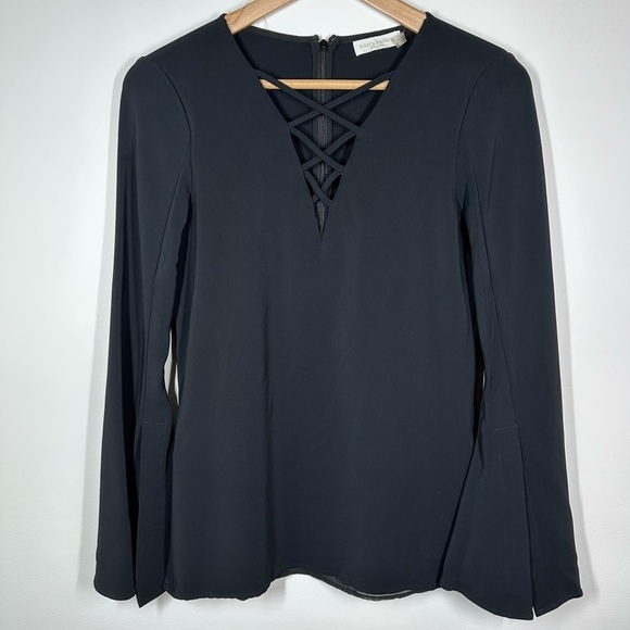 Ramy Brook Tops - RAMY Brook Black V Neck Bell Sleeve Blouse Size  2